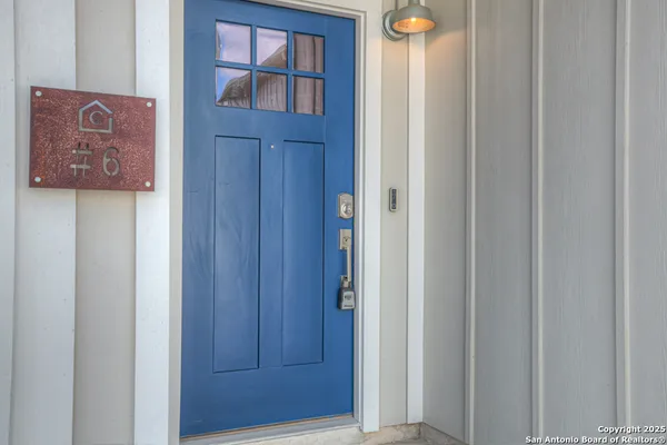 a door with a hallway