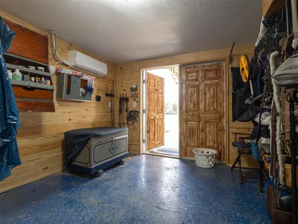 a view of a lake with houses in the background