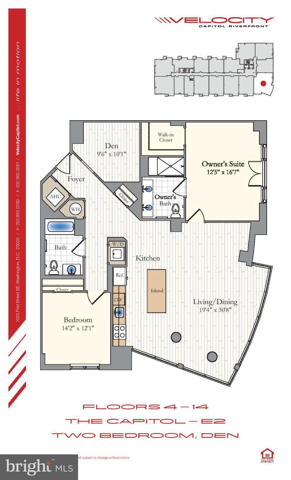 1025 First Street Southeast, Unit 413 Washington, DC 20003 - Photo 10 of 10 Floor Plan