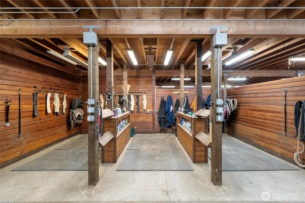 a view of a storage room with washer and dryer