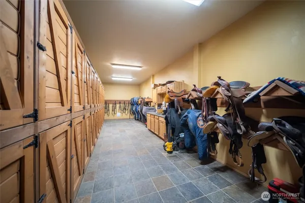 a group of people sitting in a room