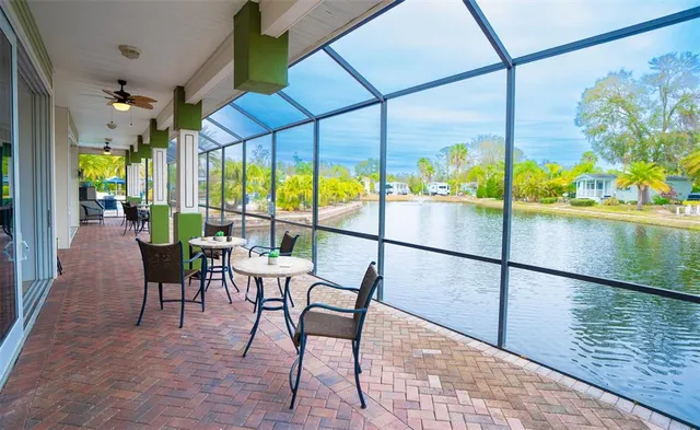 swimming pool with outdoor seating