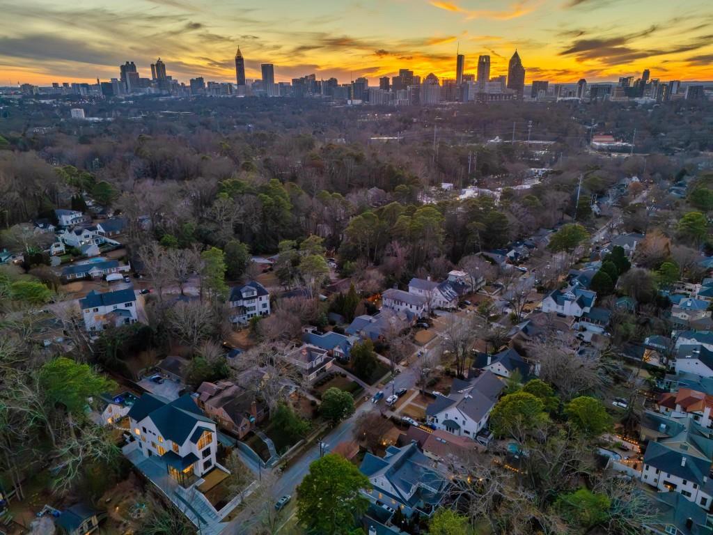 843 Yorkshire Road Northeast Atlanta, GA 30306 - Photo 57 of 65 an aerial view of residential houses with outdoor space
