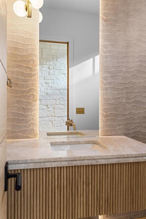 843 Yorkshire Road Northeast Atlanta, GA 30306 - Photo 10 of 65 a bathroom with a granite countertop sink and a window