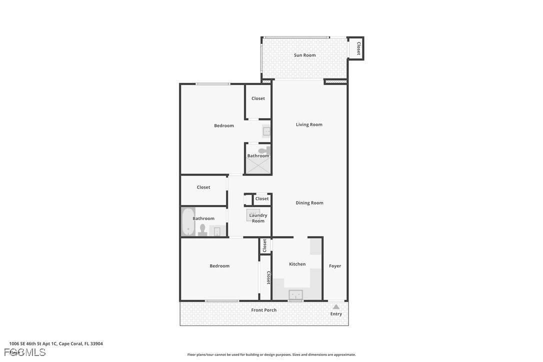 1006 Southeast 46th Street, Unit 1C Cape Coral, FL 33904 - Photo 26 of 26 a picture of a floor plan