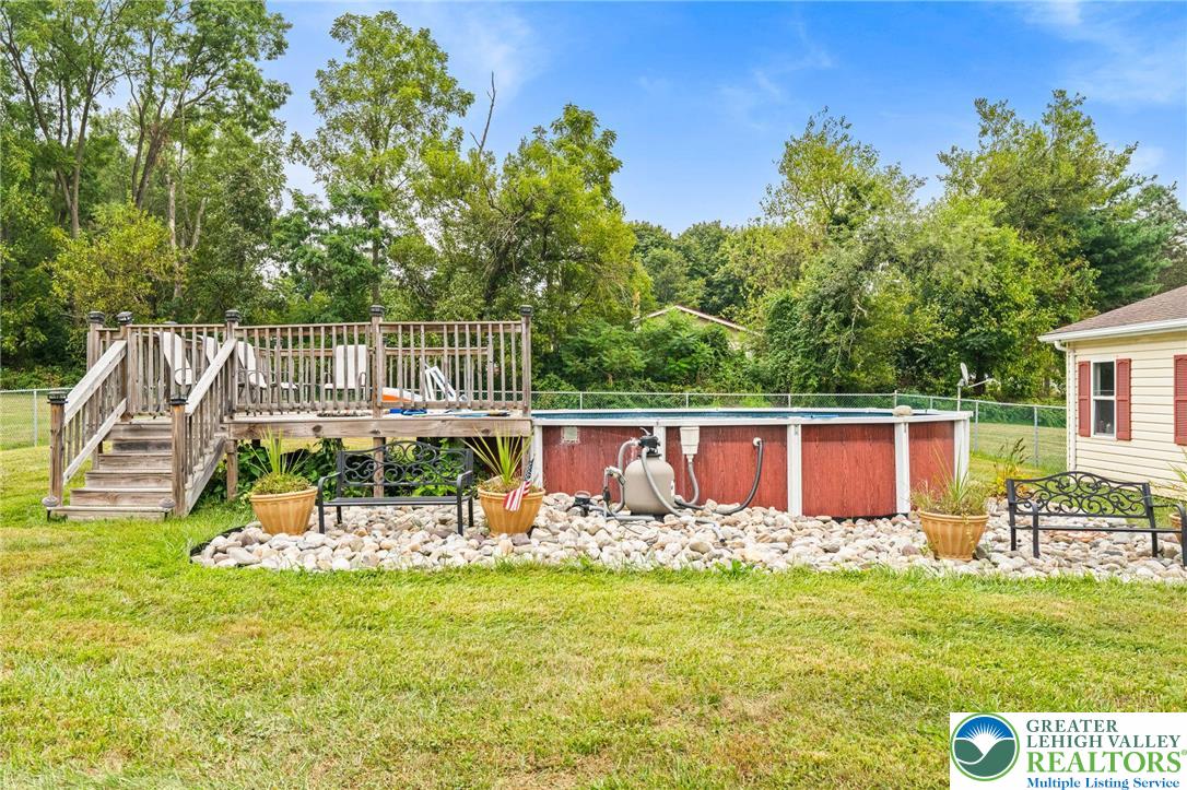 368 Meyer Road Nazareth, PA 18064 - Photo 50 of 66 a view of a deck with furniture and garden