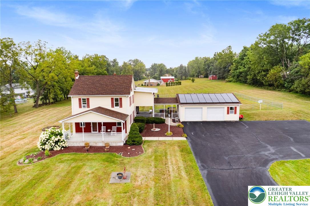 368 Meyer Road Nazareth, PA 18064 - Photo 61 of 66 an aerial view of a house with swimming pool in front of it
