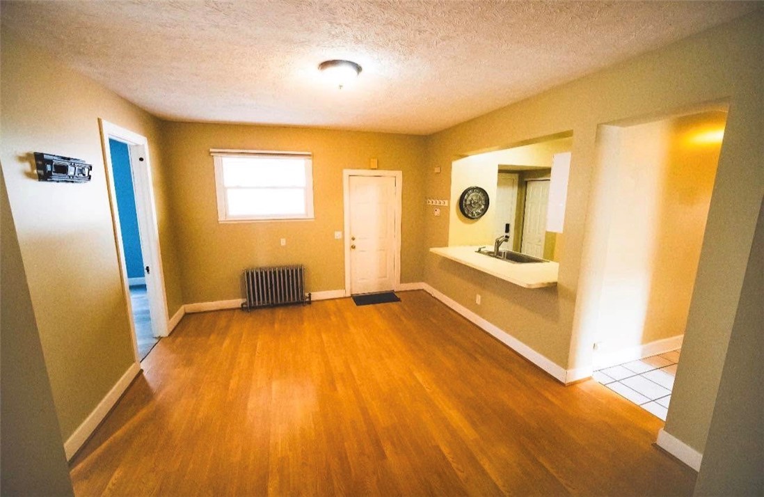 Living room with breakfast bar