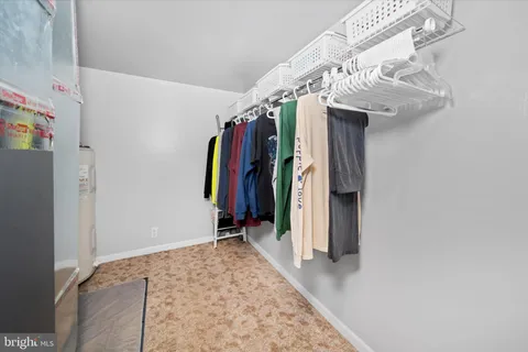 a view of a closet area