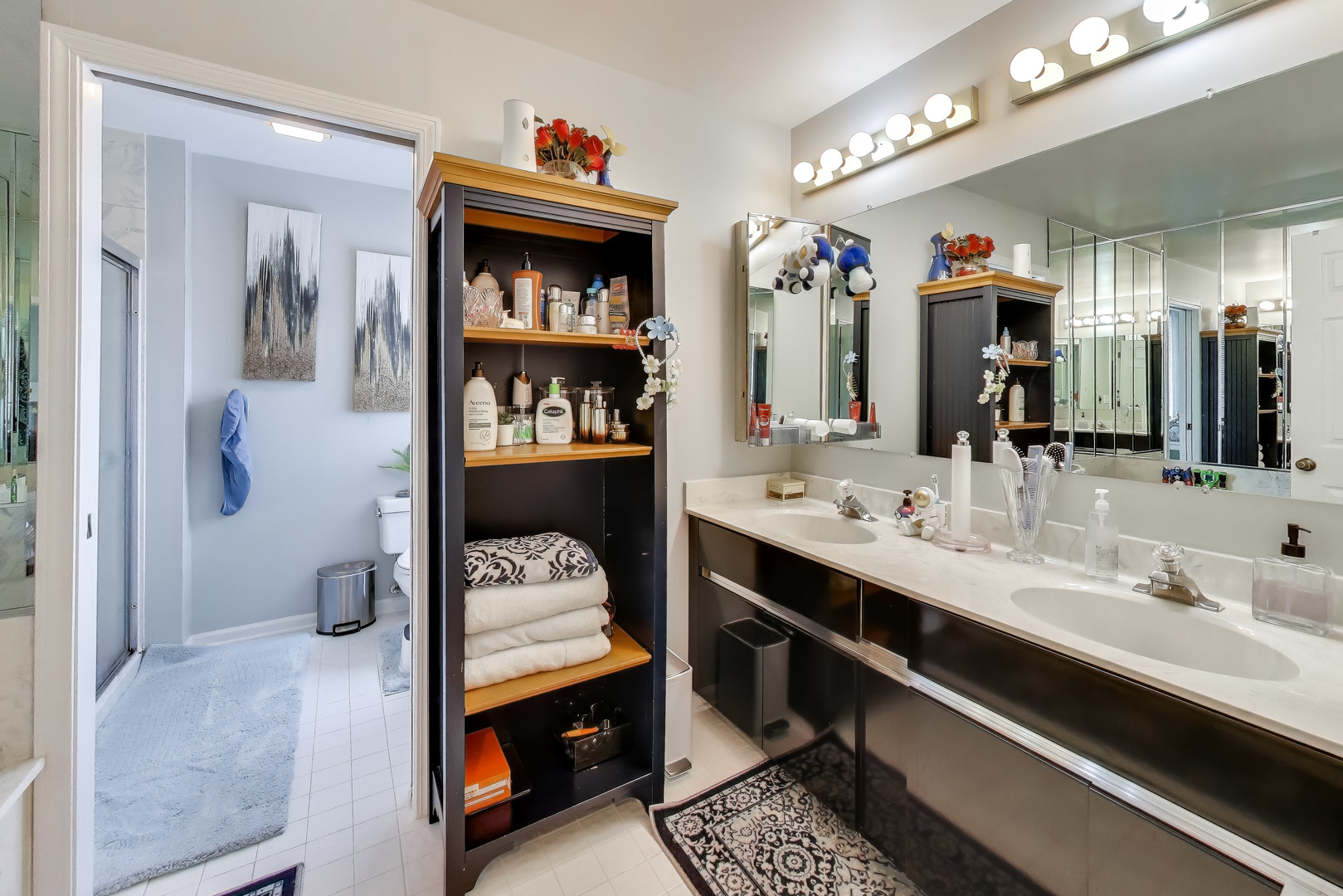 654 Picardy Circle Northbrook, IL 60062 - Photo 18 of 26 a en suite bathroom with a double vanity sink and a mirror