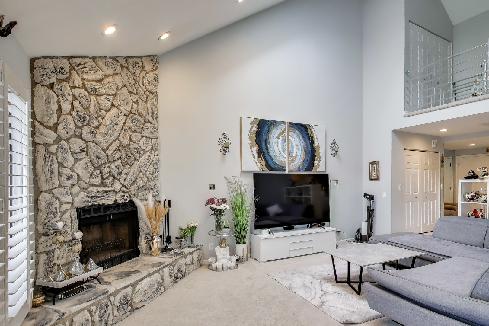 654 Picardy Circle Northbrook, IL 60062 - Photo 3 of 26 a living room with furniture and a fireplace