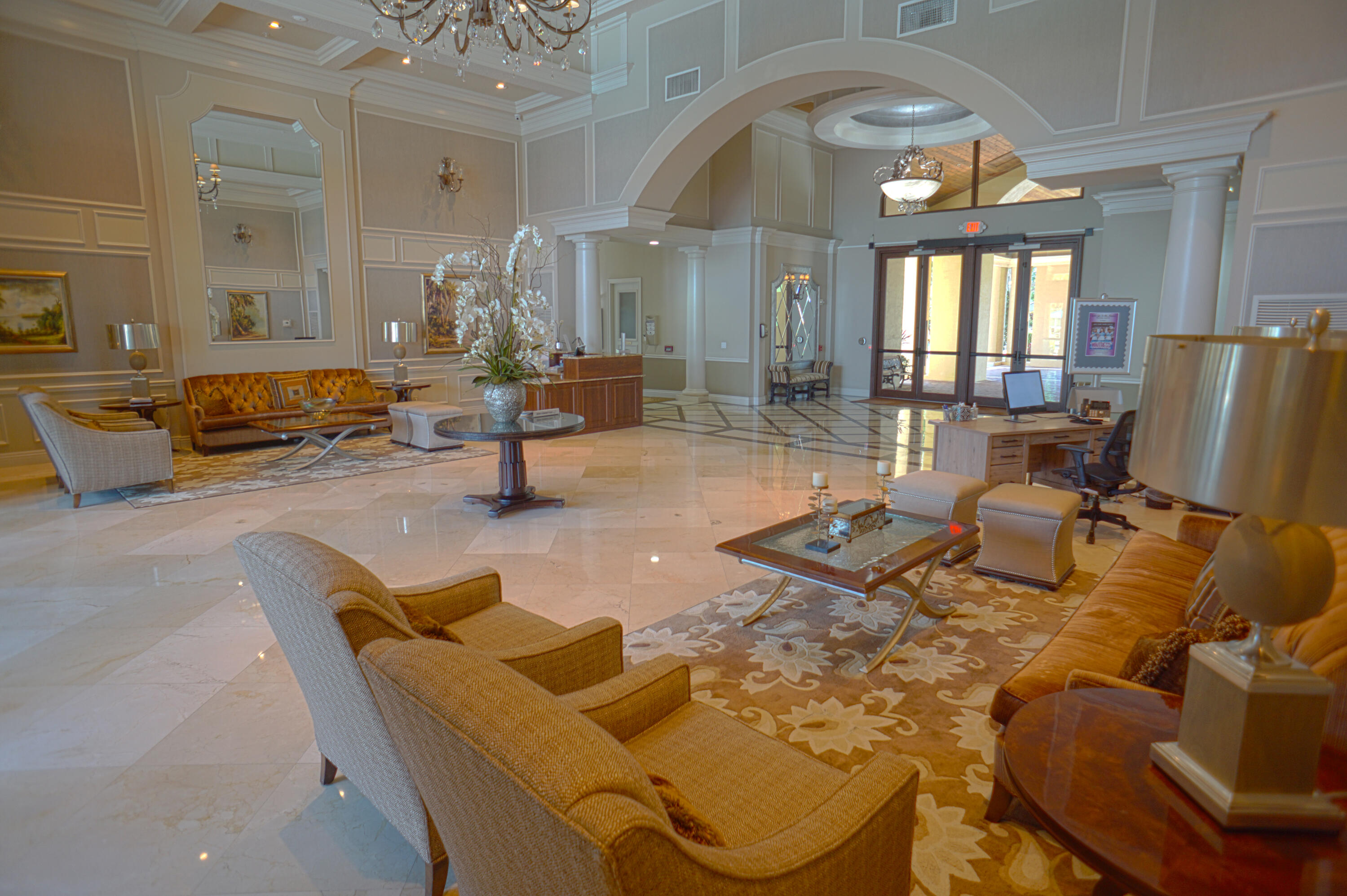 11853 Grove Ridge Lane Boynton Beach, FL 33437 - Photo 46 of 59 a living room with fireplace furniture and a large window