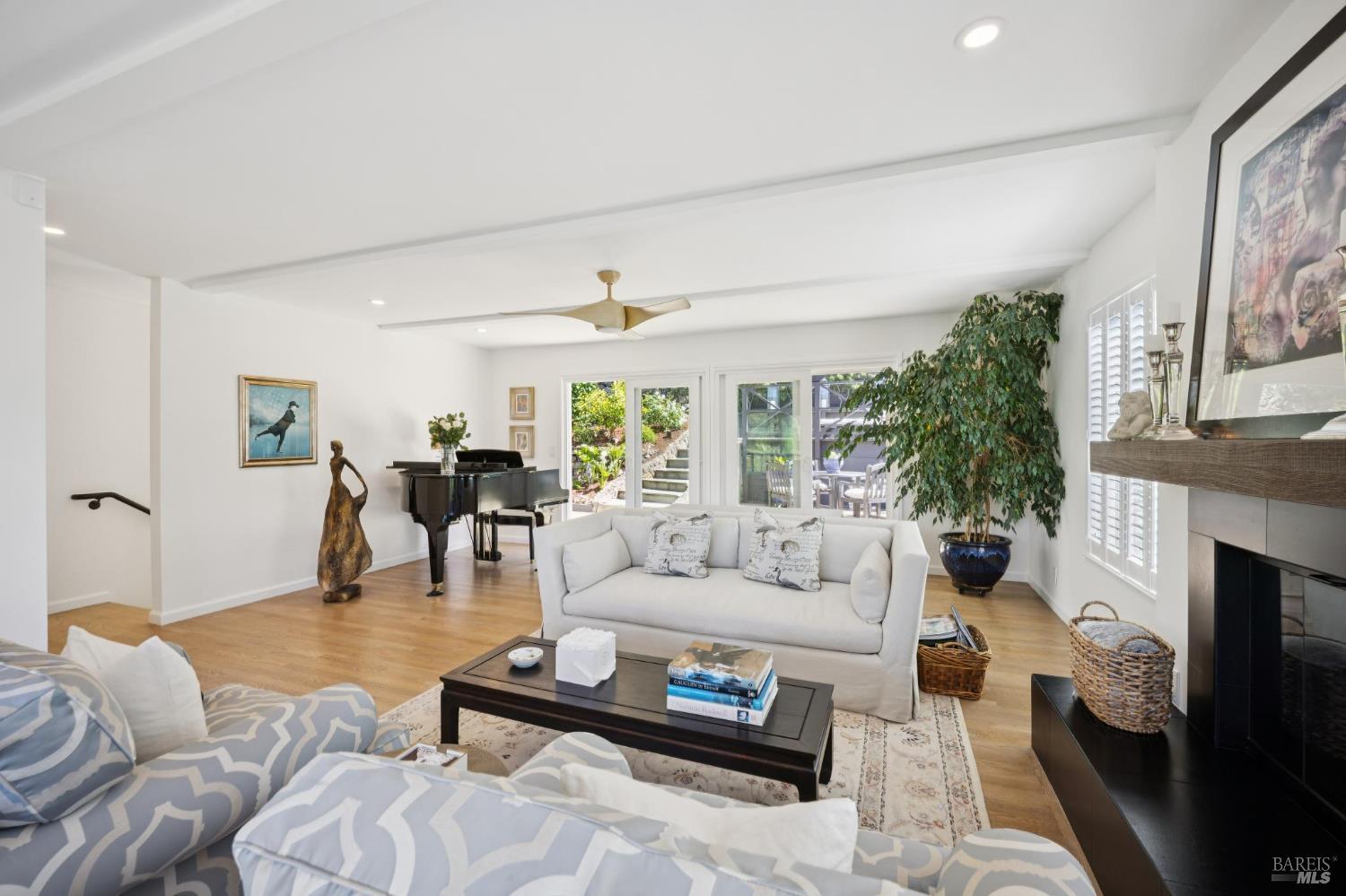 1380 Grand Avenue San Rafael, CA 94901 - Photo 6 of 46 a living room with furniture a fireplace and a large window