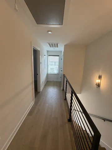 a view of a hallway with entryway