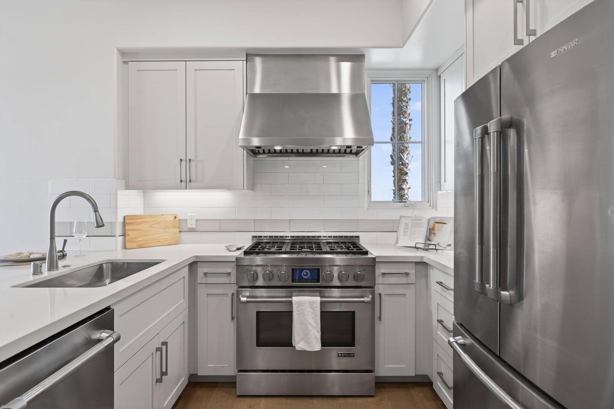 3718 State Street, Unit 139 Santa Barbara, CA 93105 - Photo 5 of 34 a kitchen with stainless steel appliances granite countertop a stove and a refrigerator