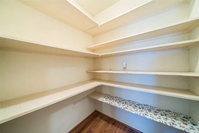 a view of a room with rack on the wall