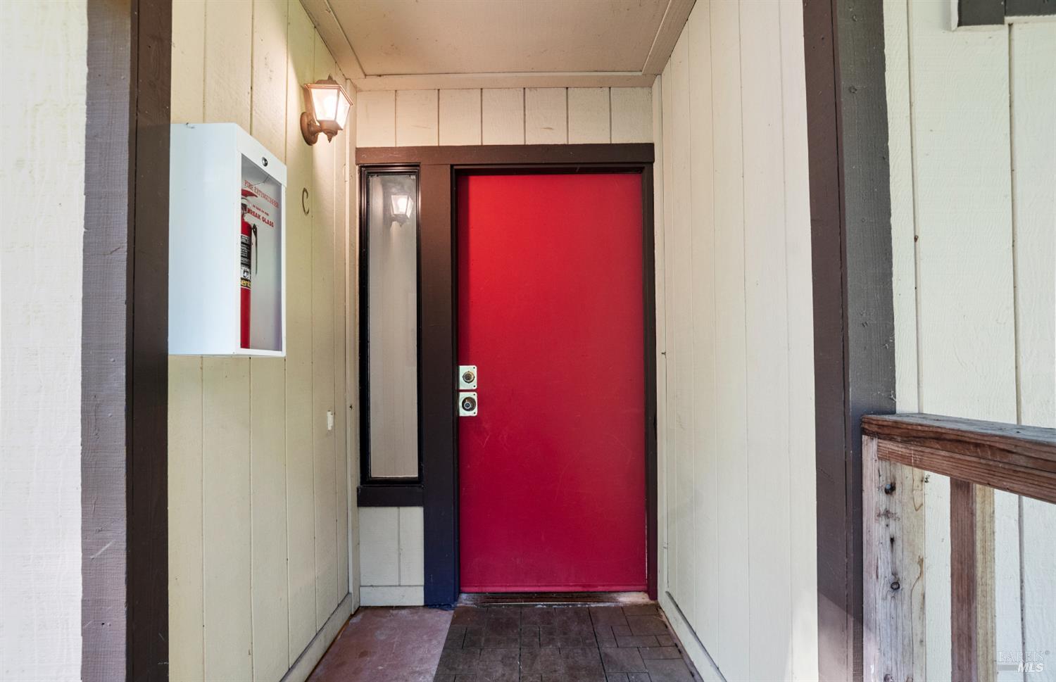 14571 Canyon 1 Road Guerneville, CA 95446 - Photo 6 of 37 a view of a red door
