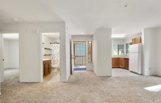 a view of empty room with windows