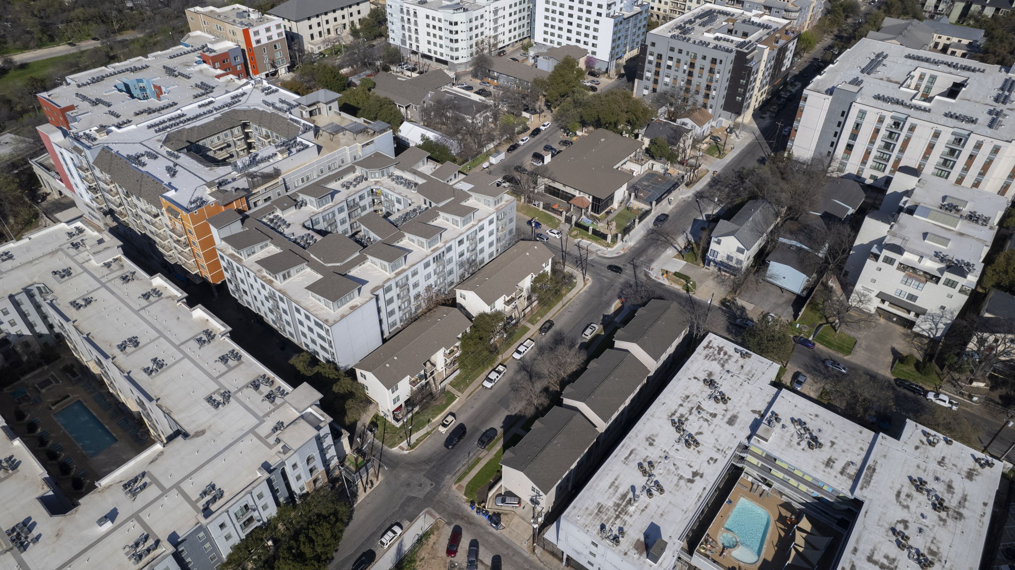 1100 West 25th Street, Unit 101 Austin, TX 78705 - Photo 8 of 39 an aerial view of a city