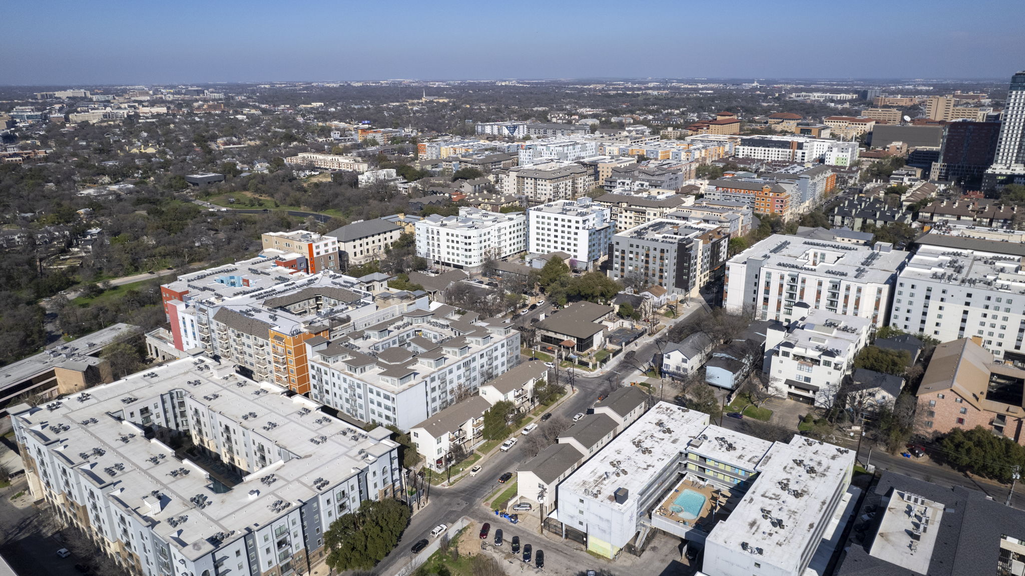 1100 West 25th Street, Unit 101 Austin, TX 78705 - Photo 9 of 39 an aerial view of a city
