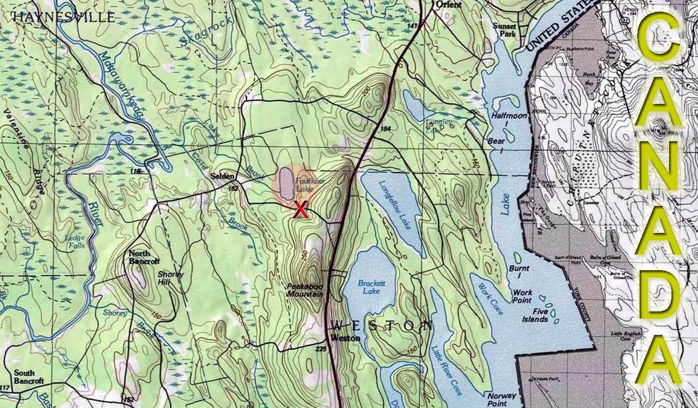 Lot #4 Harris Hill Road Weston, ME 04424 - Photo 9 of 9 topo-map-faulkner-lake