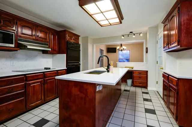 an aerial view of a house with a yard lake lake and mountain view