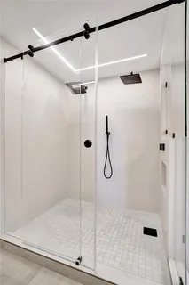 a bedroom with a bed and furniture