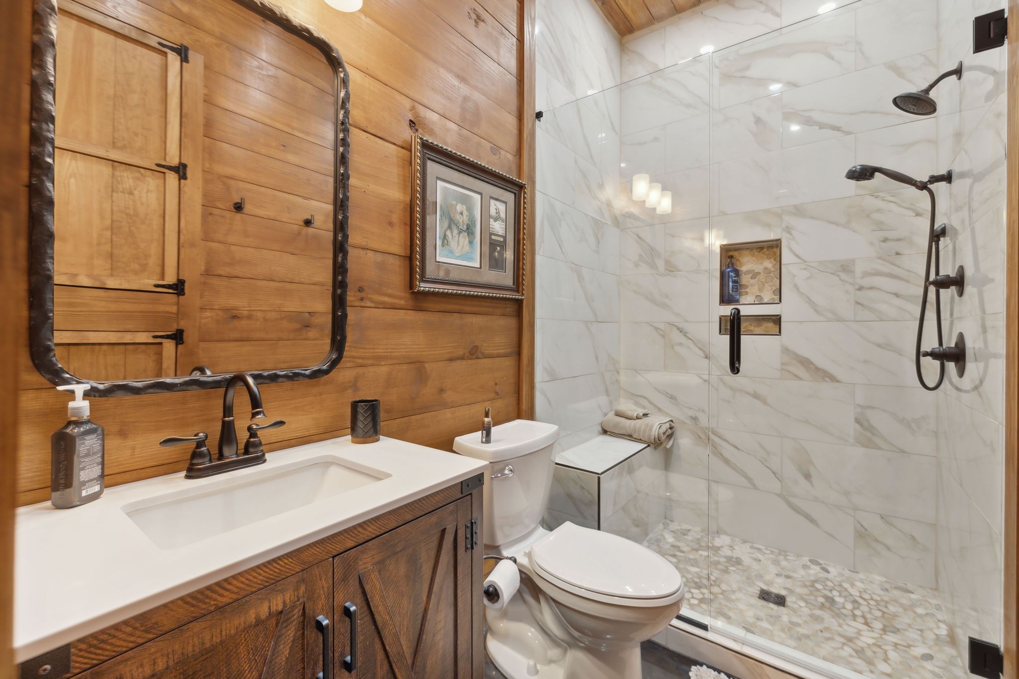 3105 Coy Hill Road Olivehill, TN 38475 - Photo 27 of 100 a bathroom with a sink a toilet and shower