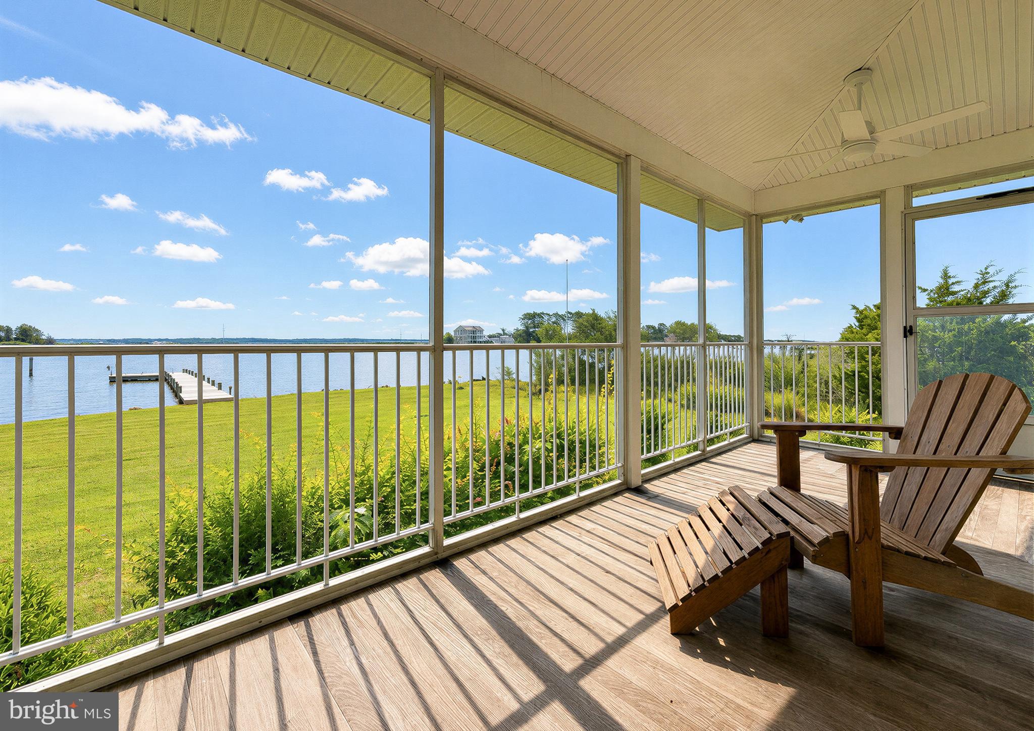 16144 Thomas Road Piney Point, MD 20674 - Photo 32 of 98 Tranquil Wrap-Around Screened Porch with Ipe Deck