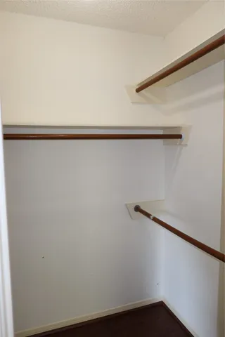 a close up view of racks on the wall