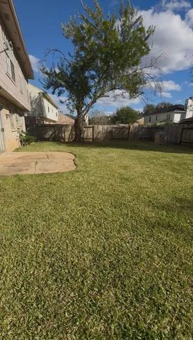a view of yard with green space