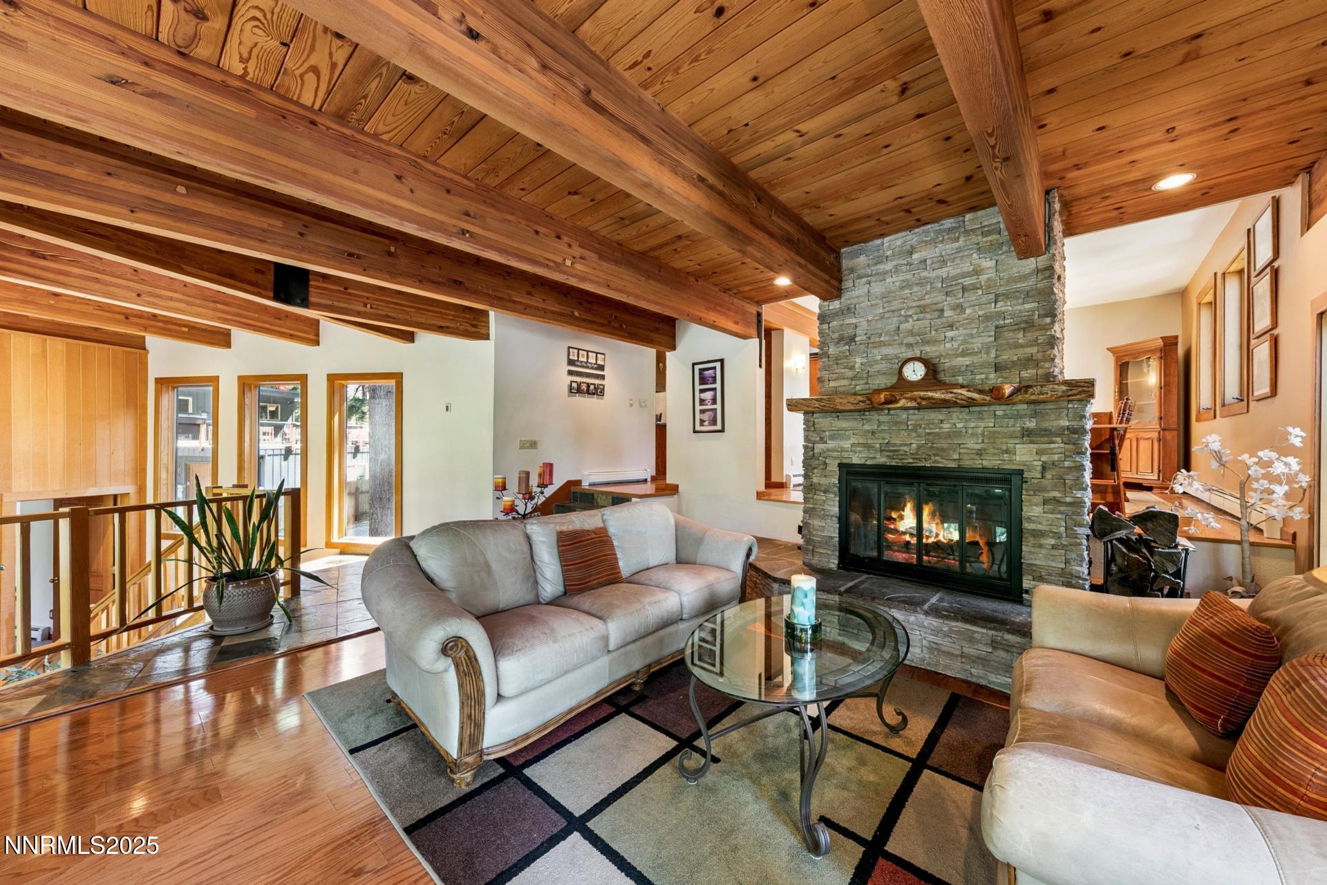 173 Hall Court Stateline, NV 89449 - Photo 9 of 32 a living room with furniture and a fireplace
