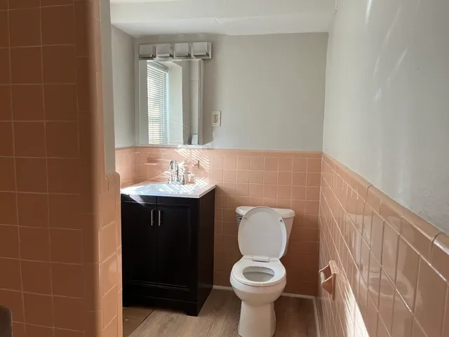 a bathroom with a sink and a toilet