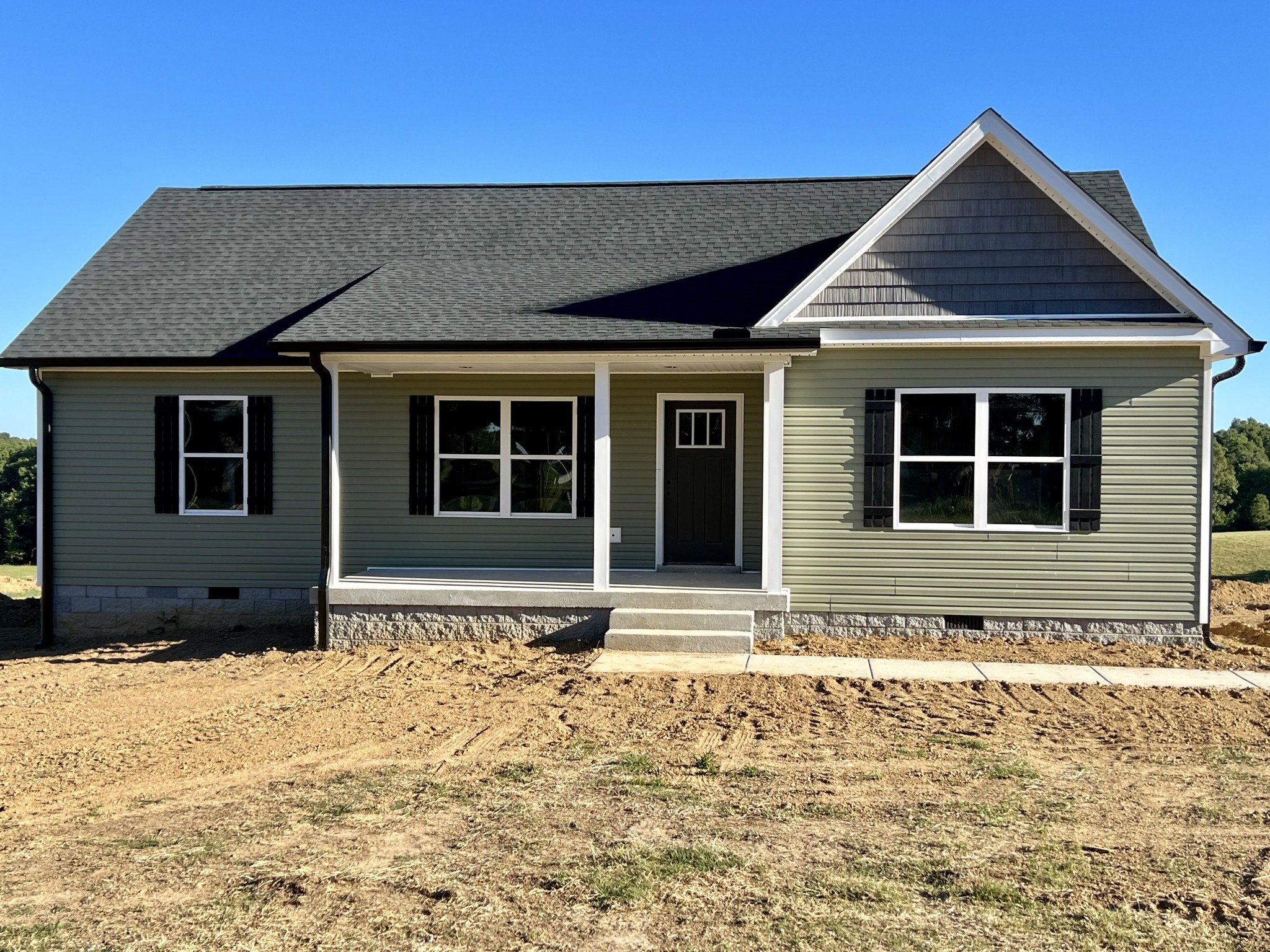 a front view of a house