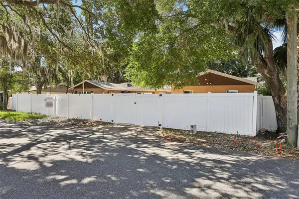 a backyard of a house