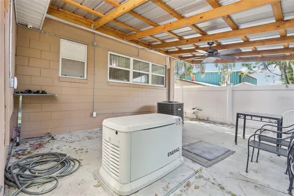 a view of a garage