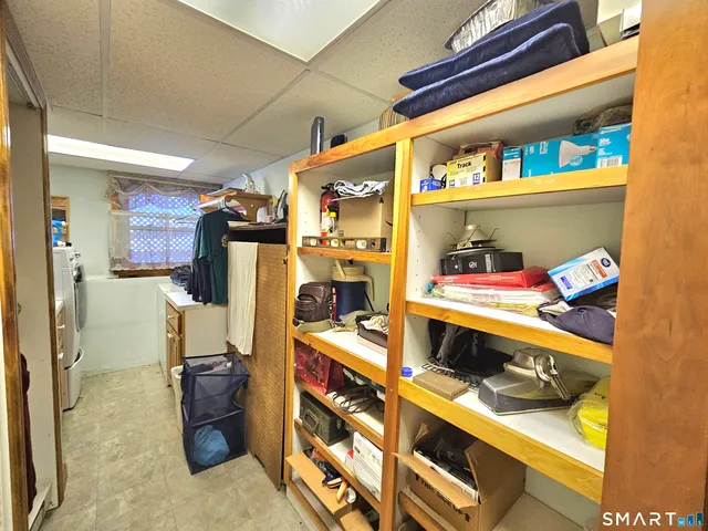 a room with storage and utility