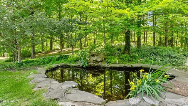 a bathroom with a sink a mirror and a shower