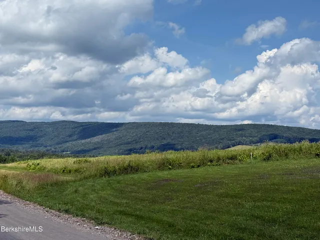a view of yard and mountain