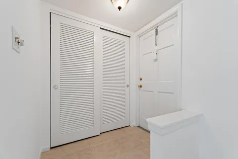 a view of small space with closet