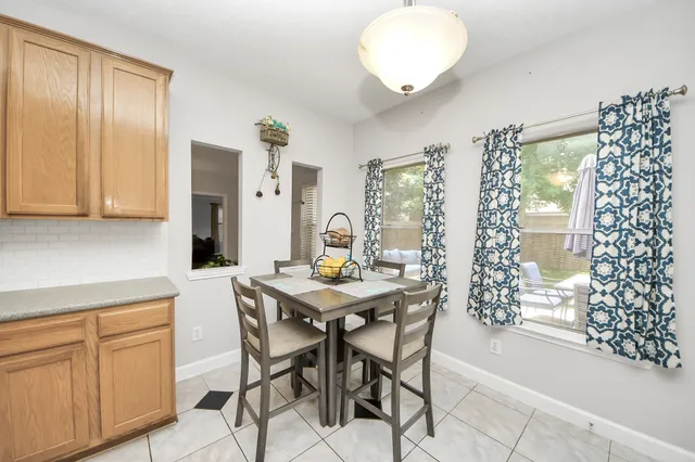 a view of front door with furniture