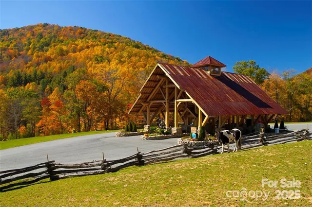 a view of an outdoor space and mountain view