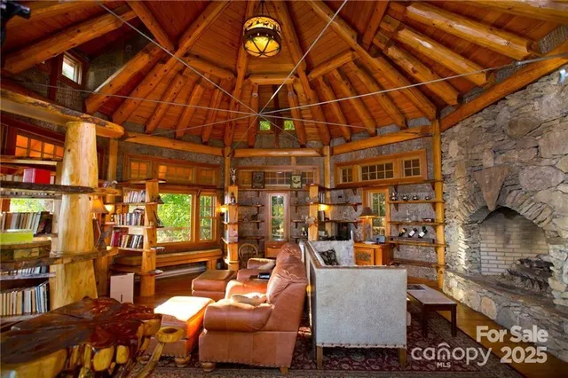 a front view of a house with sitting area