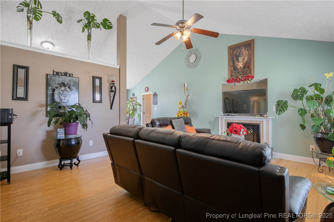 245 Apple Tree Circle Raeford, NC 28376 - Photo 7 of 41 a living room with furniture and a potted plant