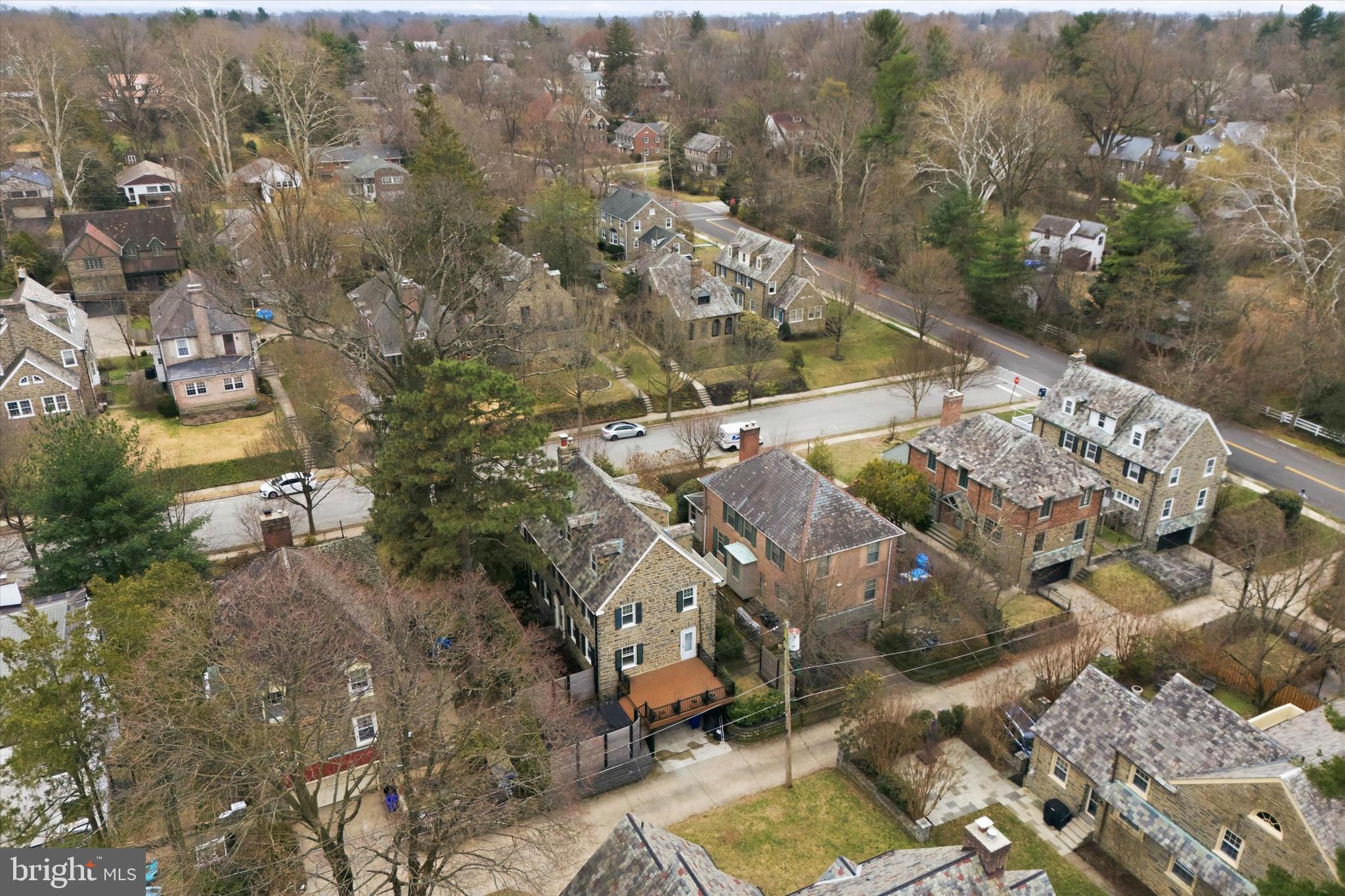 507 Murdoch Road Philadelphia, PA 19119 - Photo 47 of 52 an aerial view of a house with a yard
