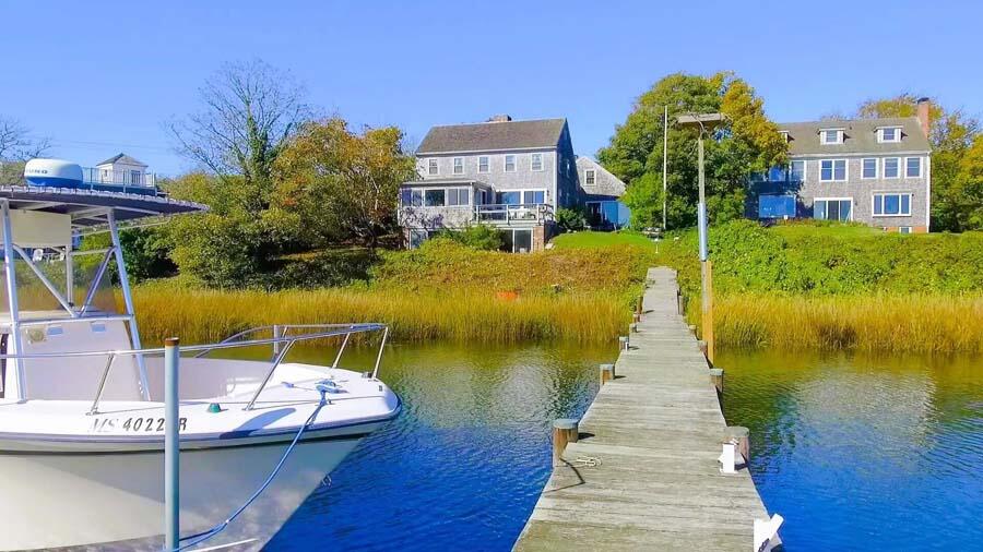 69 Snow Inn Road Harwich Port, MA 02646 - Photo 4 of 5 View of House (Left) from Private Dock