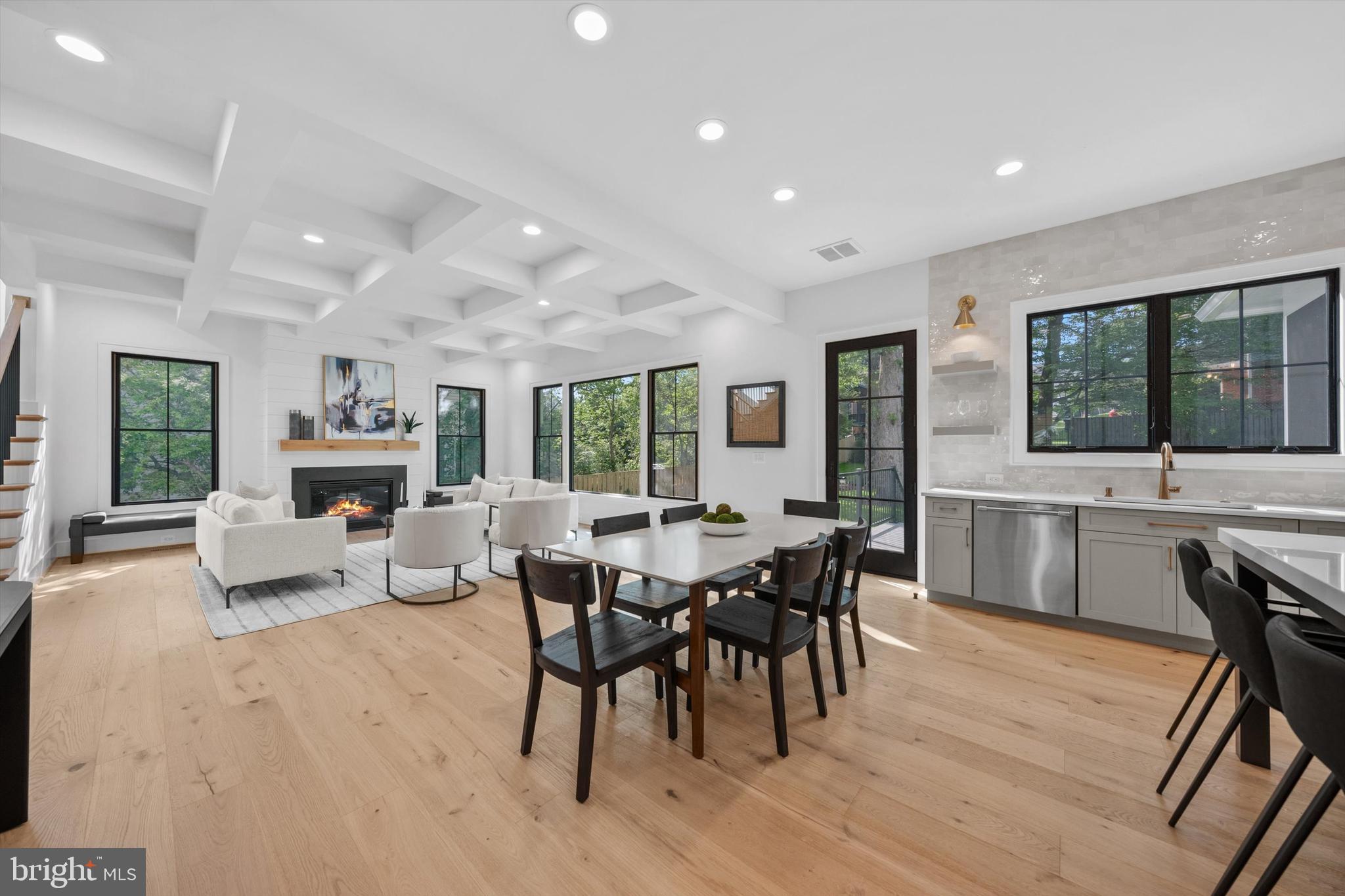 6807 29th Street North Arlington, VA 22213 - Photo 13 of 36 a view of a dining room with furniture window and wooden floor