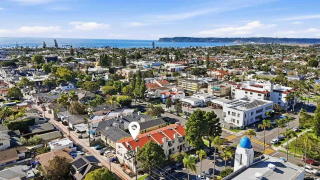 an aerial view of a city