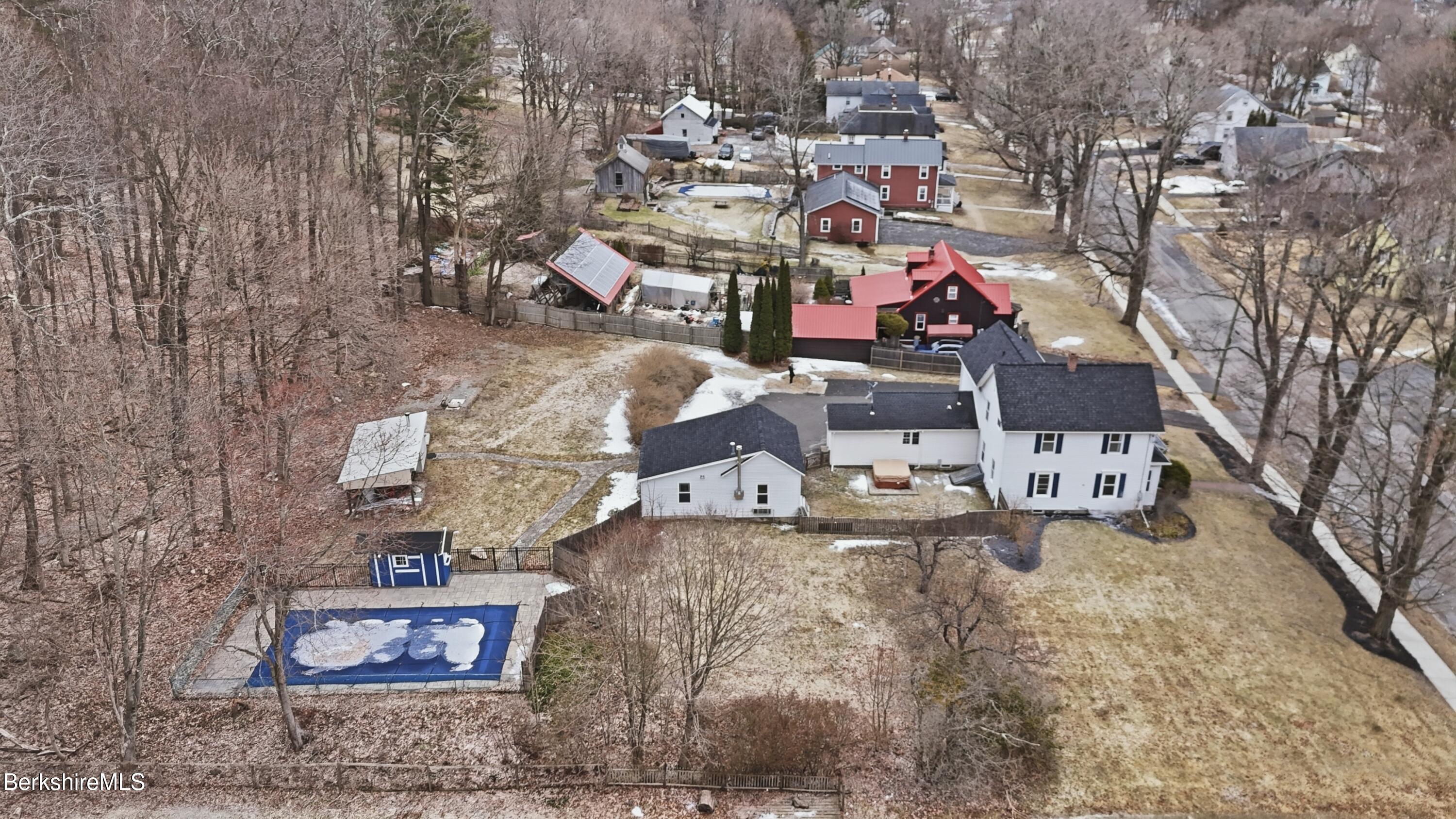 165 High Street Dalton, MA 01226 - Photo 36 of 38 an aerial view of residential houses with outdoor space