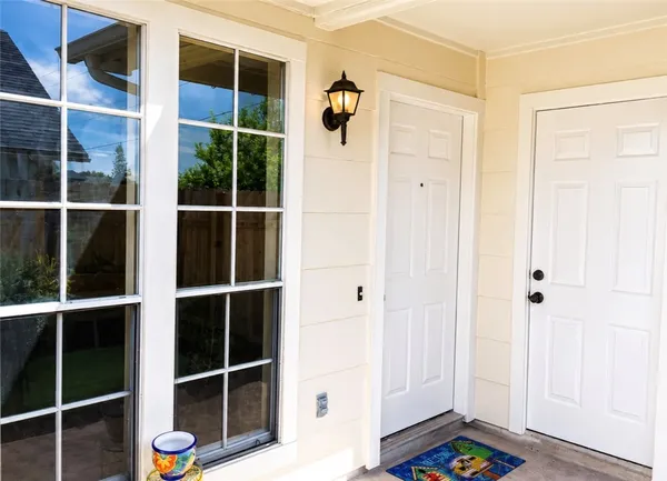a view of front door